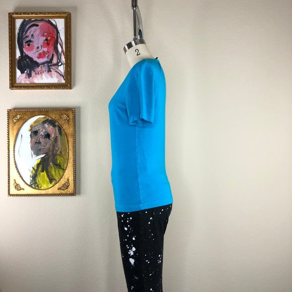 D&G Dolce & Gabbana Rhinestone Logo Tee Vintage - Picture 3 of 5